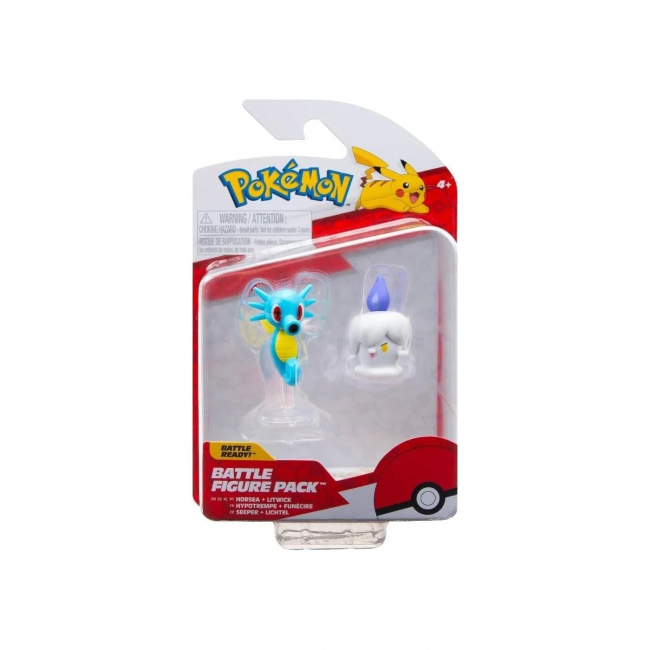 POKEMON 2 ΦΙΓΟΥΡΕΣ POKEMON BATTLE FIGURE - HORSEA + LITWICK PKW3008 JAZWARES POKEMON 2 ΦΙΓΟΥΡΕΣ POKEMON BATTLE FIGURE - HORSEA + LITWICK PKW3008 JAZWARES