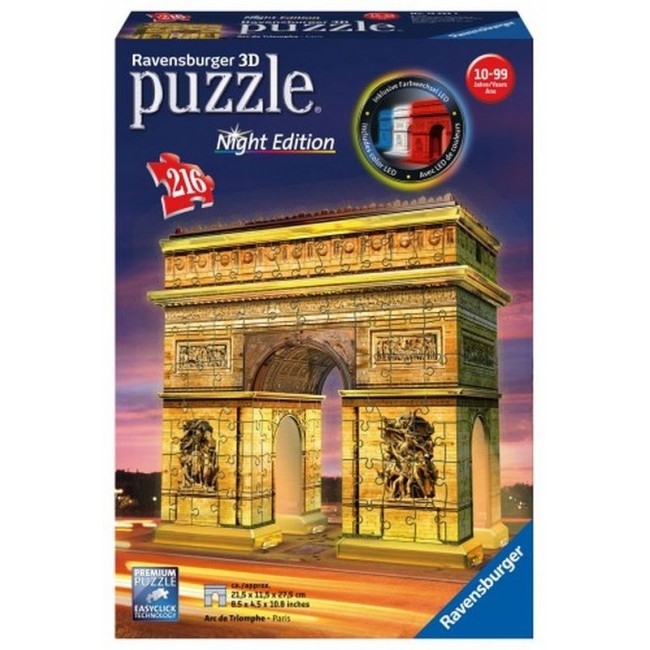 RAVENSBURGER 3D PUZZLE NIGHT EDITION 216 ΤΕΜΑΧΙΑ ΑΨΙΔΑ ΤΟΥ ΘΡΙΑΜΒΟΥ