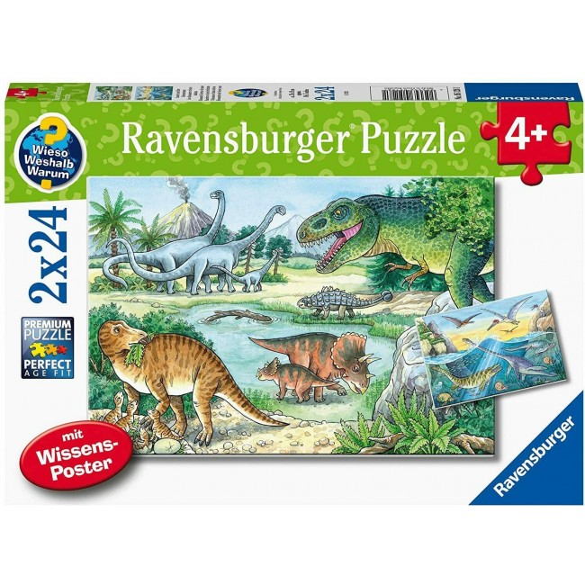 RAVENSBURGER ΠΑΖΛ 2Χ24ΤΕΜ ΔΕΙΝΟΣΑΥΡΟΙ RAVENSBURGER ΠΑΖΛ 2Χ24ΤΕΜ ΔΕΙΝΟΣΑΥΡΟΙ