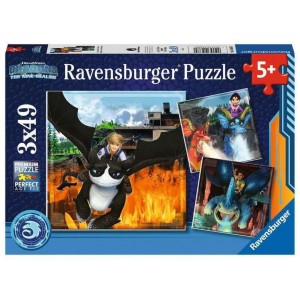 RAVENSBURGER PUZZLE 3X49 ΔΡΑΚΟΙ