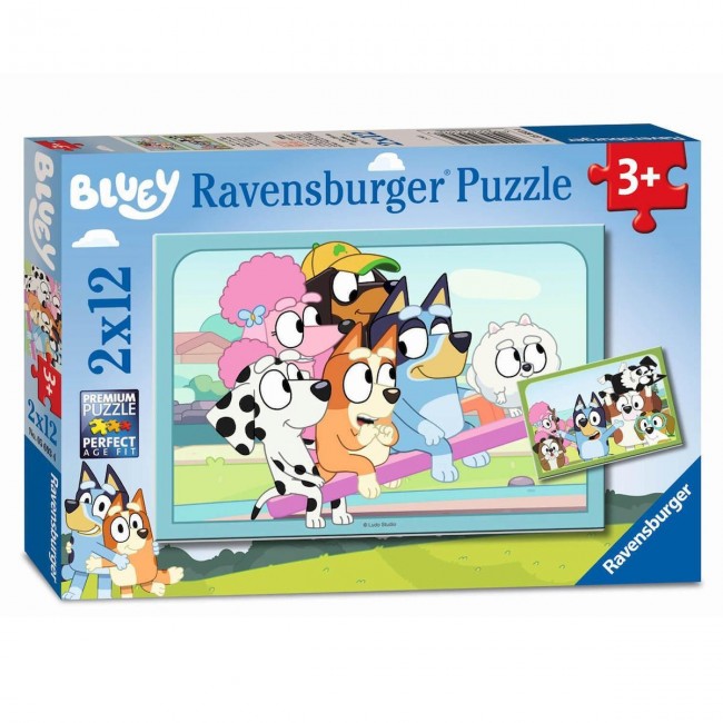 RAVENSBURGER PUZZLE 2X12 BLUEY RAVENSBURGER PUZZLE 2X12 BLUEY