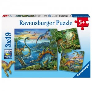 ΠΑΖΛ RAVENSBURGER 3X49ΤΕΜ. ΔΕΙΝΟΣΑΥΡΟΙ