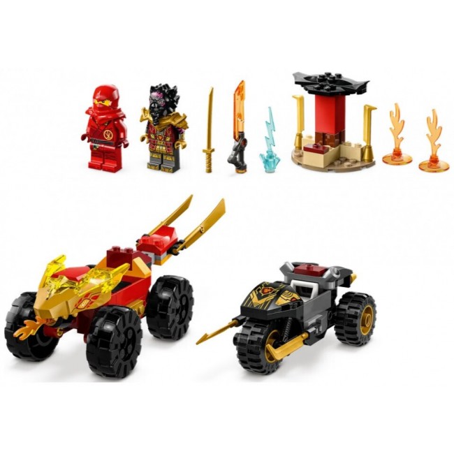 LEGO NINJAGO KAI AND RASS CAR AND BIKE BATTLE