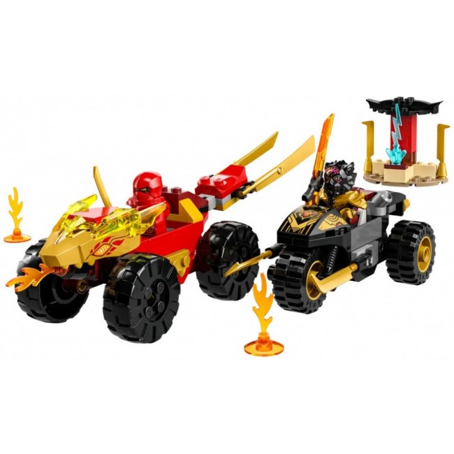 LEGO NINJAGO KAI AND RASS CAR AND BIKE BATTLE