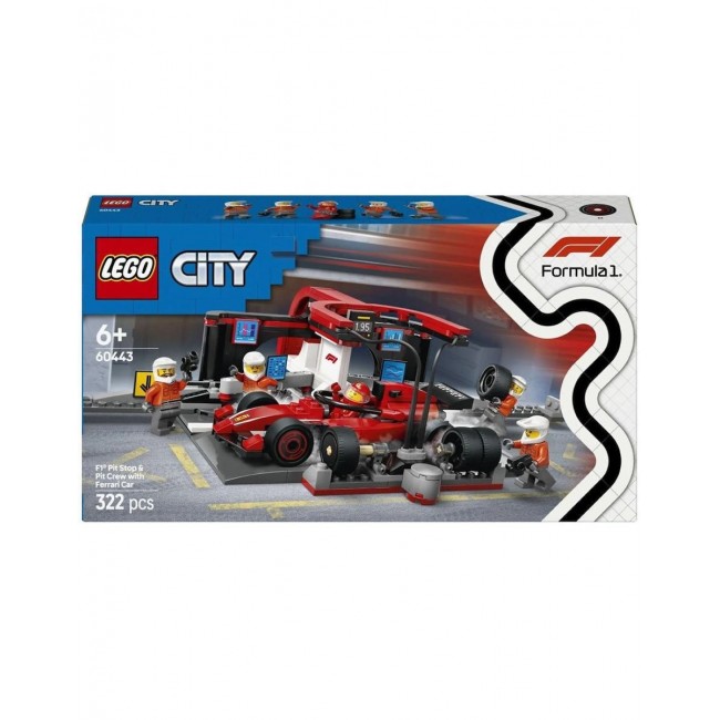 LEGO CITY F1 PIT STOP AND PIT CREW WITH FERRARI CAR LEGO CITY F1 PIT STOP AND PIT CREW WITH FERRARI CAR