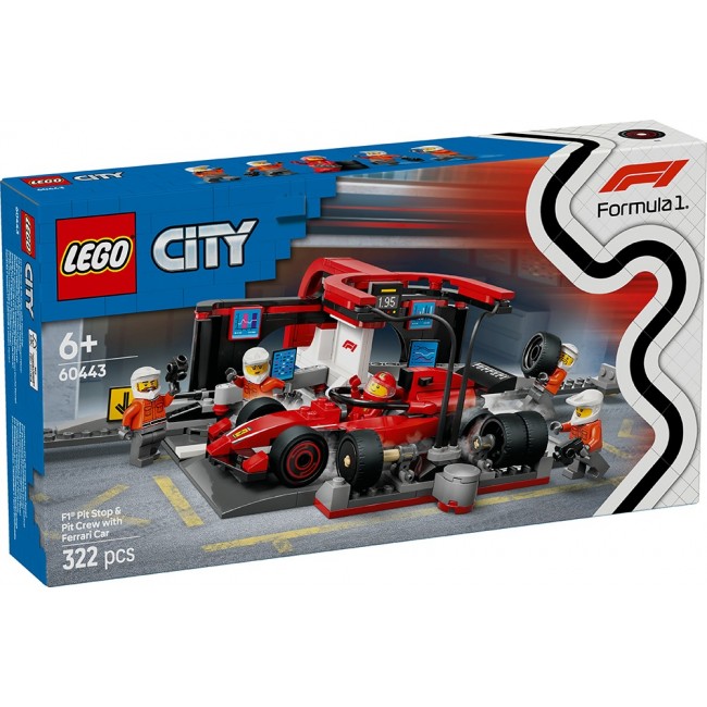 LEGO CITY F1 PIT STOP AND PIT CREW WITH FERRARI CAR LEGO CITY F1 PIT STOP AND PIT CREW WITH FERRARI CAR