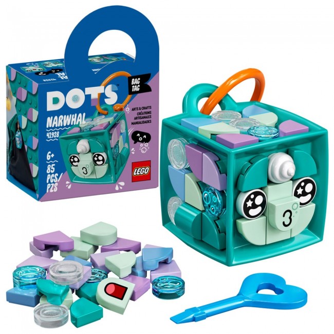 LEGO DOTS BAG TAG NARHAL LEGO DOTS BAG TAG NARHAL