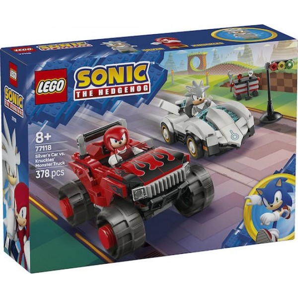 LEGO SONIC THE HEDGEHOG ΑΥΤΟΚΙΝΗΤΟ ΤΟΥ SILVER VS. MONSTER TRUCK ΤΟΥ KNUCKLES (77118)