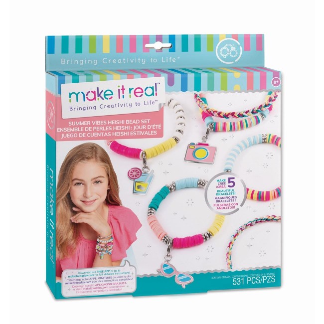 MAKE IT REAL ΒΡΑΧΙΟΛΙΑ SUMMER VIBES HEISHI BEAD SET MAKE IT REAL ΒΡΑΧΙΟΛΙΑ SUMMER VIBES HEISHI BEAD SET