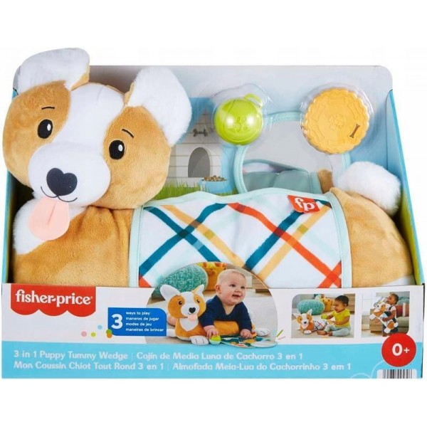 FISHER PRICE ΣΚΥΛΑΚΙ 3 ΣΕ 1 PUPPY TUMMY ΜΑΞΙΛΑΡΑΚΙ ΔΡΑΣΤΗΡΙΟΤΗΤΩΝ WEDGE HJW10