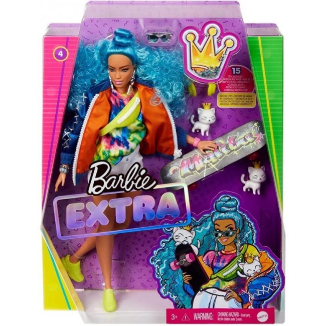 BARBIE EXTRA BLUE CURLY HAIR BARBIE EXTRA BLUE CURLY HAIR