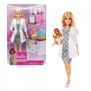 BARBIE ΚΟΥΚΛΑ ΓΙΑΤΡΟΣ ΜΕ ΜΩΡΑΚΙ GVK03 BARBIE ΚΟΥΚΛΑ ΓΙΑΤΡΟΣ ΜΕ ΜΩΡΑΚΙ GVK03