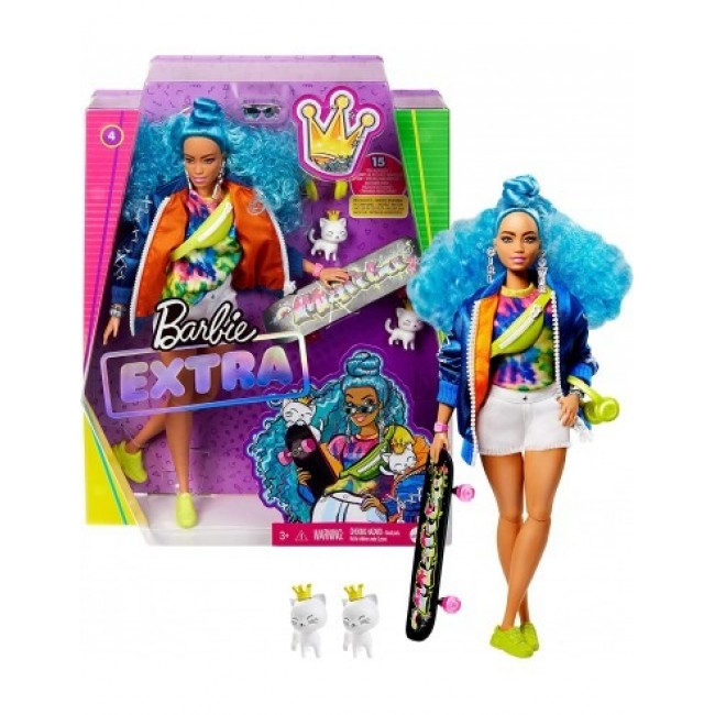BARBIE EXTRA BLUE CURLY HAIR BARBIE EXTRA BLUE CURLY HAIR