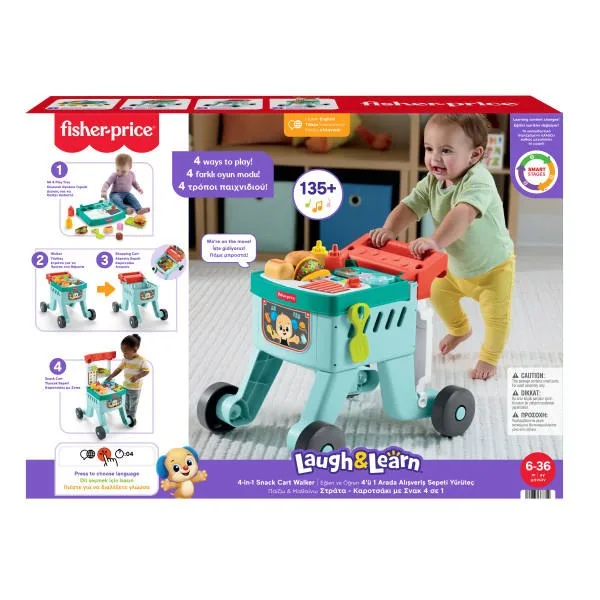  ΣΤΡΑΤΑ ΚΑΡΟΤΣΑΚΙ FISHER PRICE LAUGH AND LEARN ΜΕ ΣΝΑΚ 4 ΣΕ 1