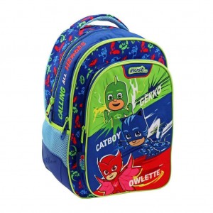 MUST ΤΣΑΝΤΑ ΠΛΑΤΗΣ ΔΗΜΟΤΙΚΟΥ 3 ΘΗΚΕΣ PJ MASKS CALLING ALL HEROES 33x16x45cm