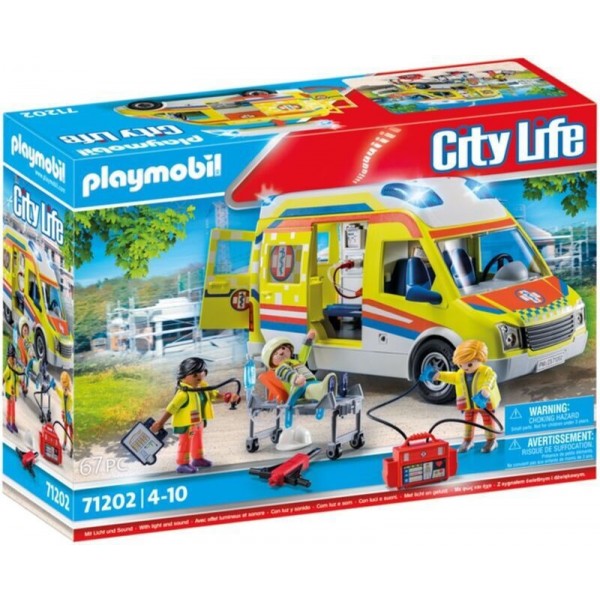 PLAYMOBIL CITY LIFE ΑΣΘΕΝΟΦΟΡΟ ΜΕ ΔΙΑΣΩΣΤΕΣ