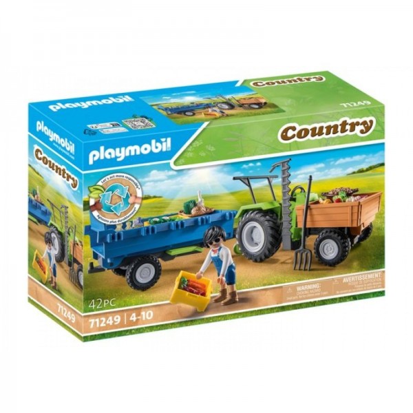 PLAYMOBIL COUNTRY ΑΓΡΟΤΙΚΟ ΤΡΑΚΤΕΡ ΜΕ ΚΑΡΟΤΣΑ