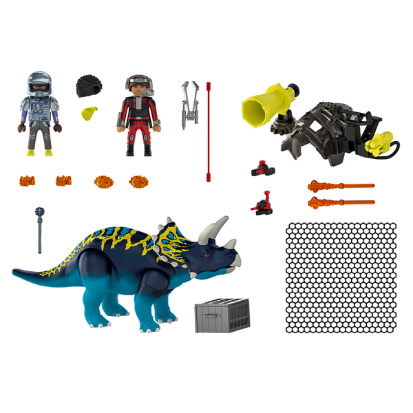 PLAYMOBIL DINO RISE ΤΡΙΚΕΡΑΤΩΨ ΜΕ ΠΑΝΟΠΛΙΑ ΚΑΝΟΝΙ ΚΑΙ ΜΑΧΗΤΕΣ