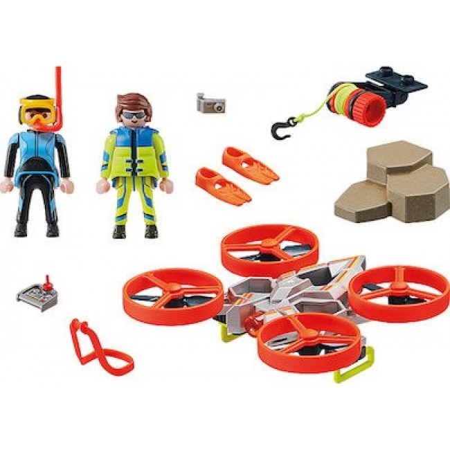PLAYMOBIL CITY ACTION ΕΠΙΧΕΙΡΗΣΗ ΔΙΑΣΩΣΗΣ ΔΥΤΗ ΜΕ DRONE