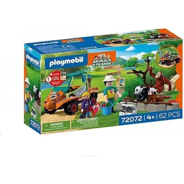 PLAYMOBIL ANIMALS AND FRIENDS ΦΡΟΝΤΙΣΤΗΣ ΖΩΩΝ ΠΑΡΚΟΥ ΜΕ ΟΧΗΜΑ