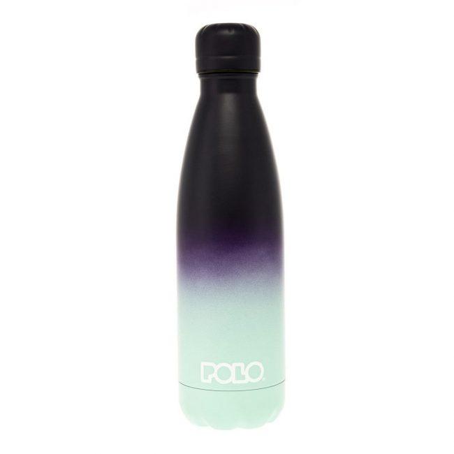 POLO DOUBLE COLOR STAINLESS STEEL ΜΠΟΥΚΑΛΙ ΘΕΡΜΟΣ 0,500ML ΜΩΒ-ΠΕΤΡΟΛ