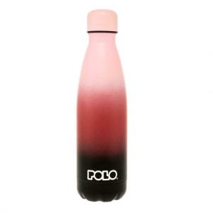 POLO DOUBLE COLOR STAINLESS STEEL ΜΠΟΥΚΑΛΙ ΘΕΡΜΟΣ 0,500ML  ΡΟΖ-ΜΩΒ