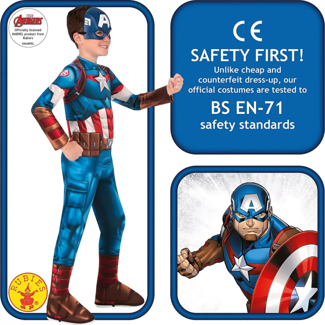 ΑΠΟΚΡΙΑΤΙΚΗ ΣΤΟΛΗ ΠΑΙΔΙΚΗ CAPTAIN AMERICA HS Νο 7-8 ΑΠΟΚΡΙΑΤΙΚΗ ΣΤΟΛΗ ΠΑΙΔΙΚΗ CAPTAIN AMERICA HS Νο 7-8