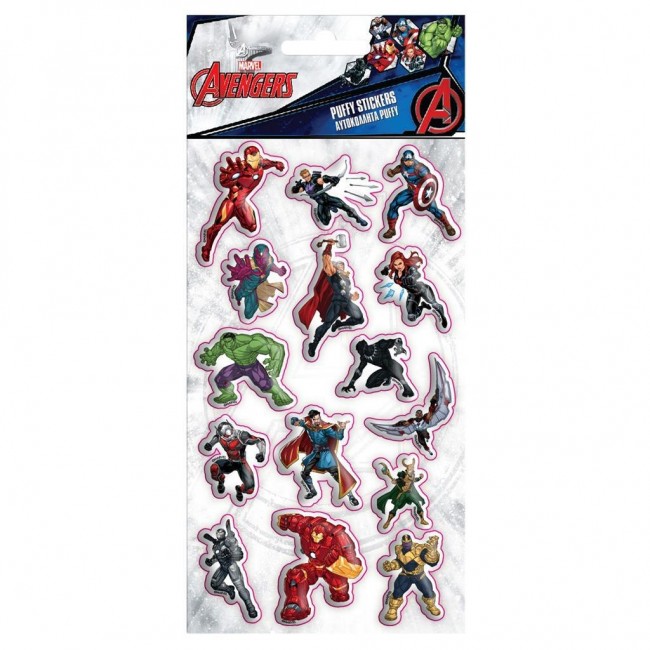 ΑΥΤΟΚΟΛΛΗΤΑ PUFFY 10X22EK AVENGERS ΑΥΤΟΚΟΛΛΗΤΑ PUFFY 10X22EK AVENGERS