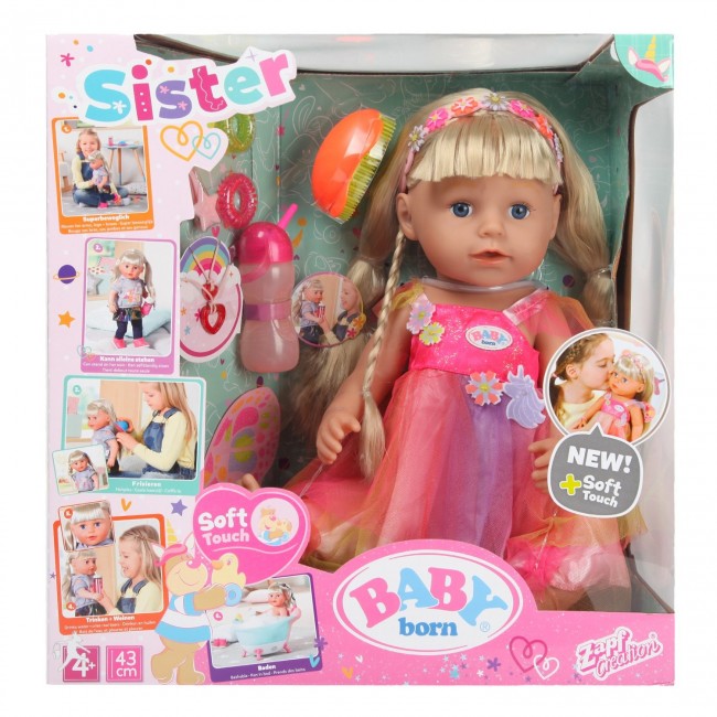 BABY BORN SOFT TOUCH SISTER ΜΟΝΟΚΕΡΟΣ 43CM BABY BORN SOFT TOUCH SISTER ΜΟΝΟΚΕΡΟΣ 43CM
