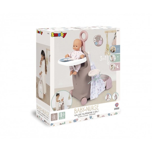 SMOBY BABY NURSE ΒΑΛΙΤΣΑΚΙ ΦΡΟΝΤΙΔΑΣ ΚΟΥΚΛΑΣ 3 ΣΕ 1