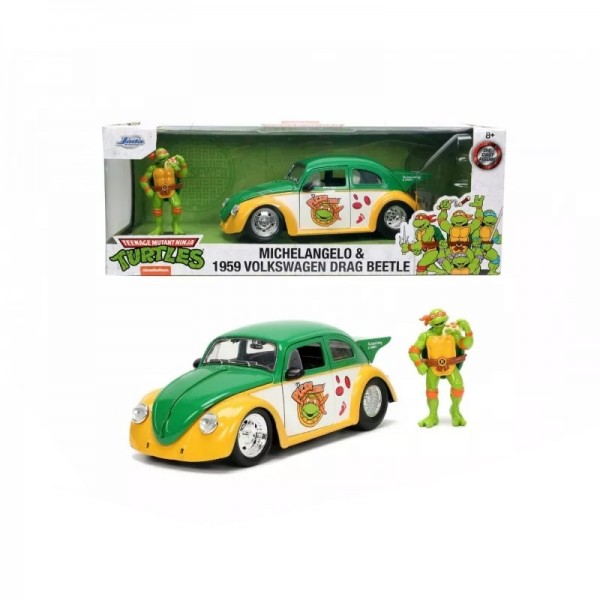 ΑΥΤΟΚΙΝΗΤΟ 1:24 TURTLES MICHELANGELO 1959 VOLKSWAGEN DRAG BEETLE