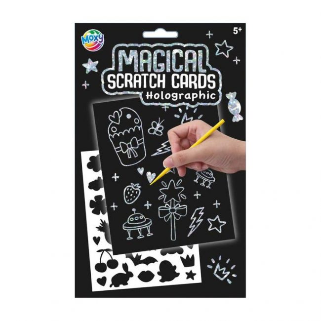 SCRATCH GLITTER-RAINBOW 4 A5 SHEETS - 2 DESIGNS (002.220002-01)