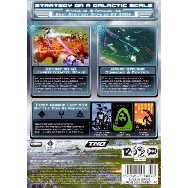 PC SUPREME COMMANDER PC SUPREME COMMANDER