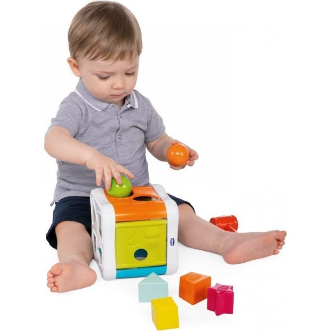 CHICCO ΚΥΒΟΣ ΜΕ ΣΗΜΑΤΑ ΚΑΙ ΣΦΥΡΙ 2 ΣΕ 1