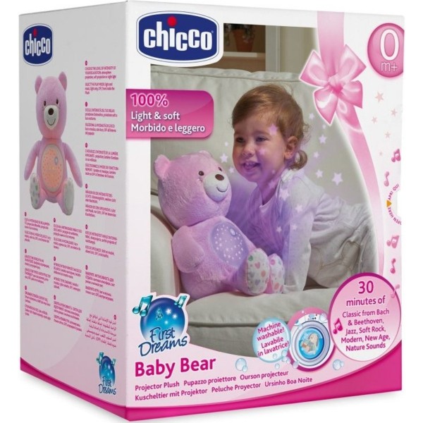 CHICCO ΡΟΖ ΑΡΚΟΥΔΑΚΙ ΜΕ ΠΡΟΒΟΛΕΑ BABY BEAR  