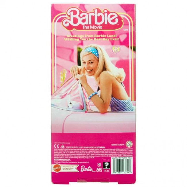 Mattel Συλλεκτική Κούκλα Barbie The Movie Margot Robbie in Pink Gingham Dress για 3+ Ετών HPJ96 Mattel Συλλεκτική Κούκλα Barbie The Movie Margot Robbie in Pink Gingham Dress για 3+ Ετών HPJ96