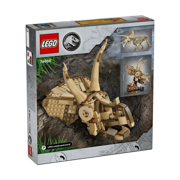 LEGO JURASSIC WORLD DINOSAUR FOSSILS TRICERATOPS SKULL
