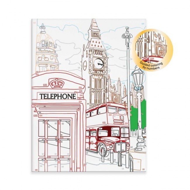 HAPPIHOBBI PAINT & FRAME PAINT BY NUMBERS MAJESTIC LONDON (1038-41023) HAPPIHOBBI PAINT & FRAME PAINT BY NUMBERS MAJESTIC LONDON (1038-41023)