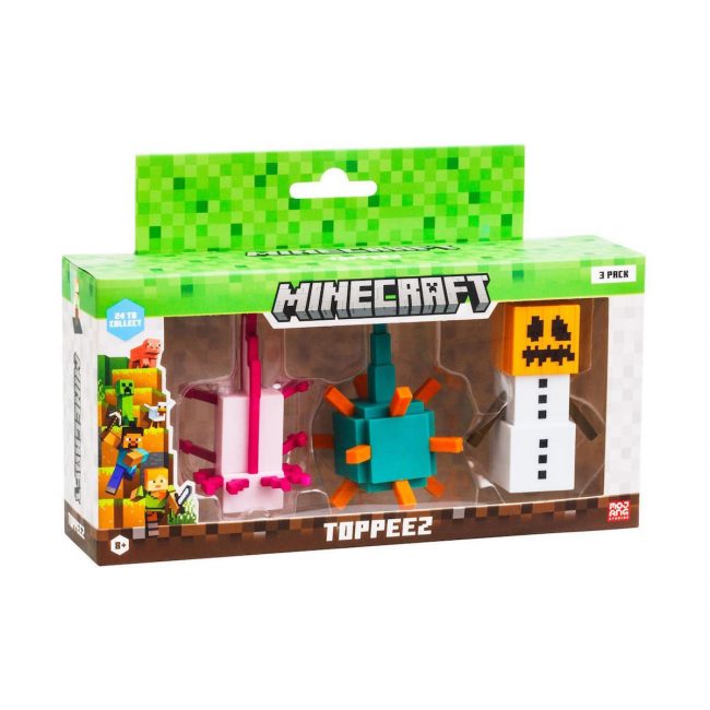 MINECRAFT 3 ΦΙΓΟΥΡΕΣ 3D TOPPEEZ 6 ΕΚ. ΣΕΤ ΜΕ ΤΟΝ STEVE (MNC10000)