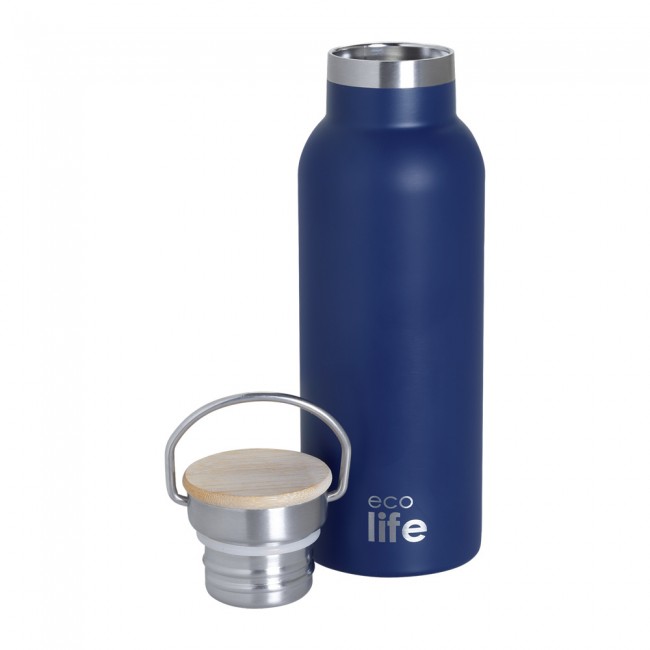 ECO LIFE INDIGO BLUE ΜΕΤΑΛΛΙΚΟ ΘΕΡΜΟΣ 500ML BOMBOO LID ECO LIFE INDIGO BLUE ΜΕΤΑΛΛΙΚΟ ΘΕΡΜΟΣ 500ML BOMBOO LID