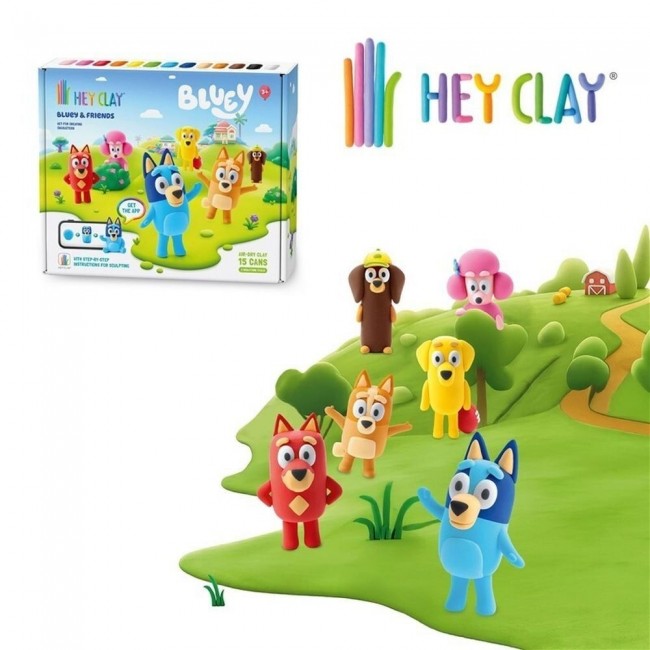 HEY CLAY 15031 ΠΟΛΥΧΡΩΜΟΣ ΠΗΛΟΣ 3+ΕΤΩΝ BLUEY AND FRIENDS HEY CLAY 15031 ΠΟΛΥΧΡΩΜΟΣ ΠΗΛΟΣ 3+ΕΤΩΝ BLUEY AND FRIENDS