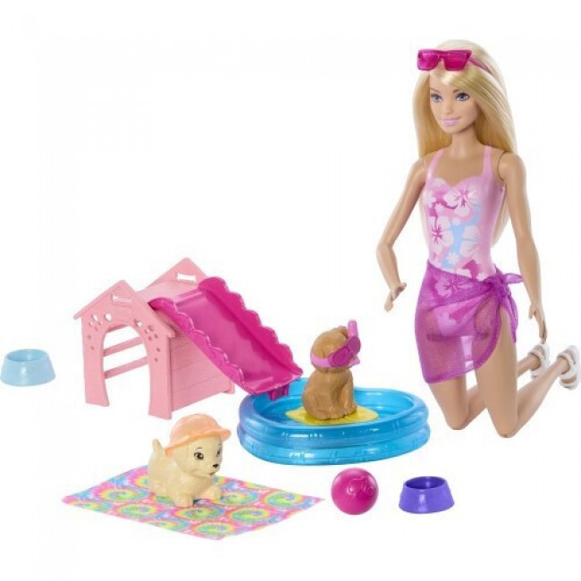 ΚΟΥΚΛΑ BARBIE POOL PARTY ΜΕ ΚΟΥΤΑΒΑΚΙΑ (JBF35)