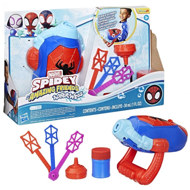 SPIDEY AND HIS AMAZING FRIENDS WATERWEBS SPIDEY BUBBLE SLINGER SPIDEY AND HIS AMAZING FRIENDS WATERWEBS SPIDEY BUBBLE SLINGER