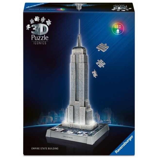 RAVENSBURGER PUZZLE 3D ICONICS EMPIRE STATE NIGHT EDITION 216 TEM. RAVENSBURGER PUZZLE 3D ICONICS EMPIRE STATE NIGHT EDITION 216 TEM.