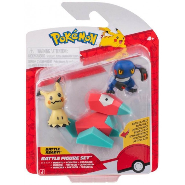 POKEMON ΣΕΤ ΜΕ 3 ΦΙΓΟΥΡΕΣ ΜΑΧΗΣ CROAGUNK MIMIKYU & PORYGON WAVE 26 (PKW4091) POKEMON ΣΕΤ ΜΕ 3 ΦΙΓΟΥΡΕΣ ΜΑΧΗΣ CROAGUNK MIMIKYU & PORYGON WAVE 26 (PKW4091)