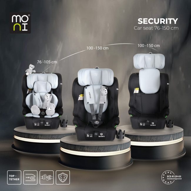 MONI ΚΑΘΙΣΜΑ ΑΥΤΟΚΙΝΗΤΟΥ i-SIZE 76-150CM SECURITY SPACE GREY 3801005153282