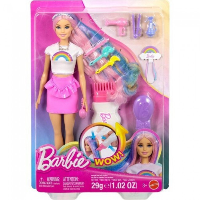 BARBIE KOYΚΛΑ ΠΟΛΥΧΡΩΜΑ ΜΑΛΛΙΑ ΜΕ ΓΚΛΙΤΕΡ - JJP07 BARBIE KOYΚΛΑ ΠΟΛΥΧΡΩΜΑ ΜΑΛΛΙΑ ΜΕ ΓΚΛΙΤΕΡ - JJP07