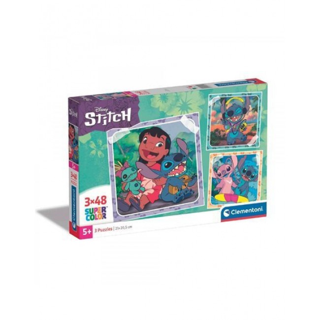 CLEMENTONI PUZZLE 3X48 SUPER COLOUR STITCH CLEMENTONI PUZZLE 3X48 SUPER COLOUR STITCH