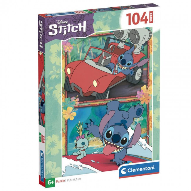 CLEMENTONI ΠΑΙΔΙΚΟ ΠΑΖΛ SUPER COLOR 104 ΤΕΜ STITCH CLEMENTONI ΠΑΙΔΙΚΟ ΠΑΖΛ SUPER COLOR 104 ΤΕΜ STITCH
