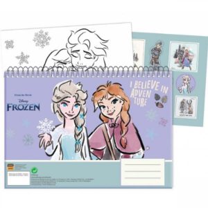 GIM ΜΠΛΟΚ ΖΩΓΡΑΦΙΚΗΣ 23X33 40Φ+STICKERS FROZEN